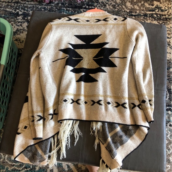 Tobi Aztec/fringe cardigan - Picture 2 of 2